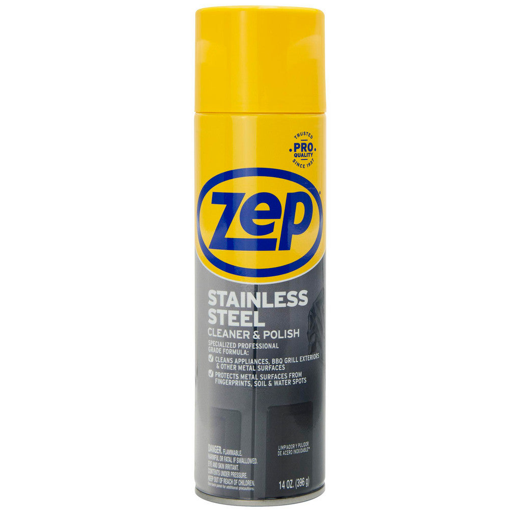 ZEP ZUSSTL144 Stainless Steel Cleaner & Polish, 14 oz, 4/Case