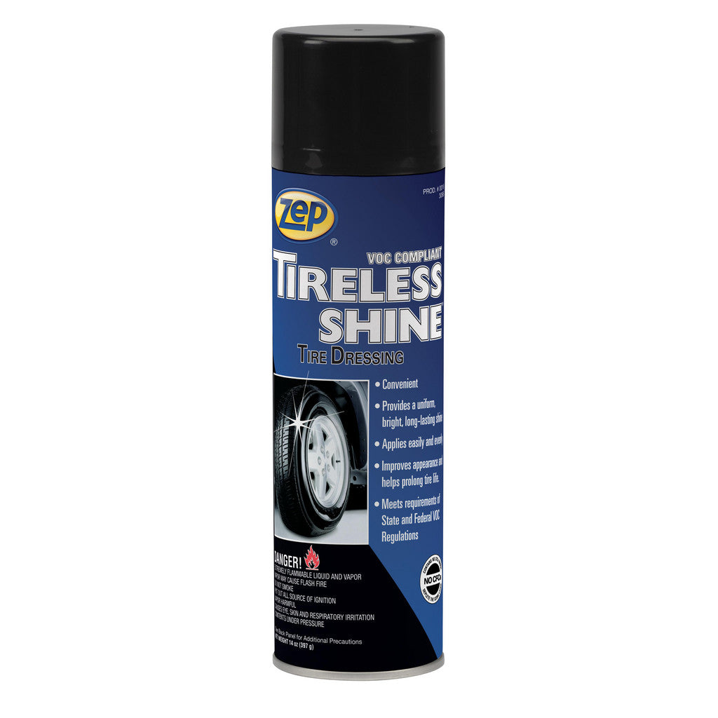 ZEP 1801 Tireless Shine Tire Dressing, 14 oz, Solvent Scent, 12/Case