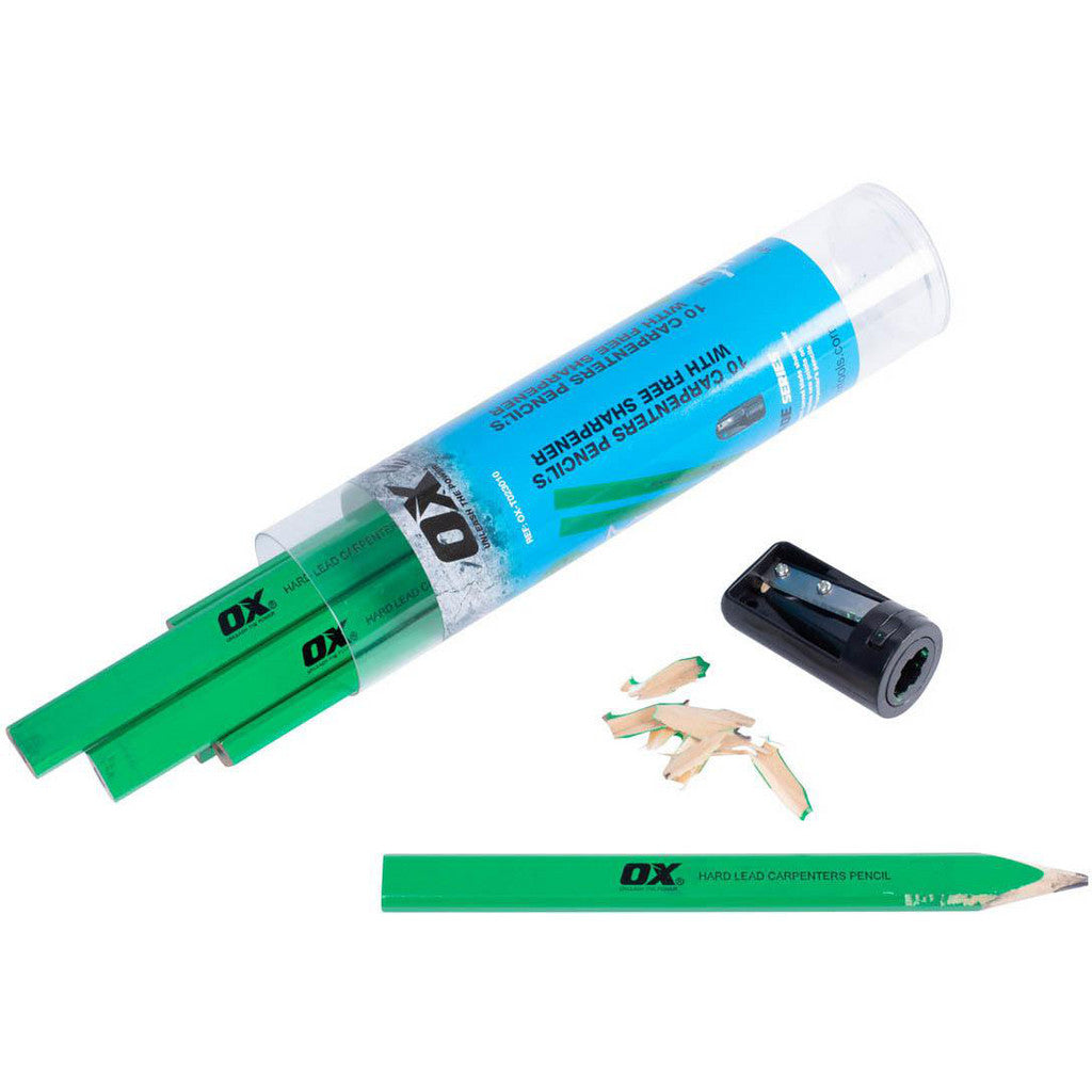Ox Tools OX-T023010 Carpenter Pencils; Type: Carpenter Pencil; Material: Wood/Lead; UNSPSC Code: 44121700