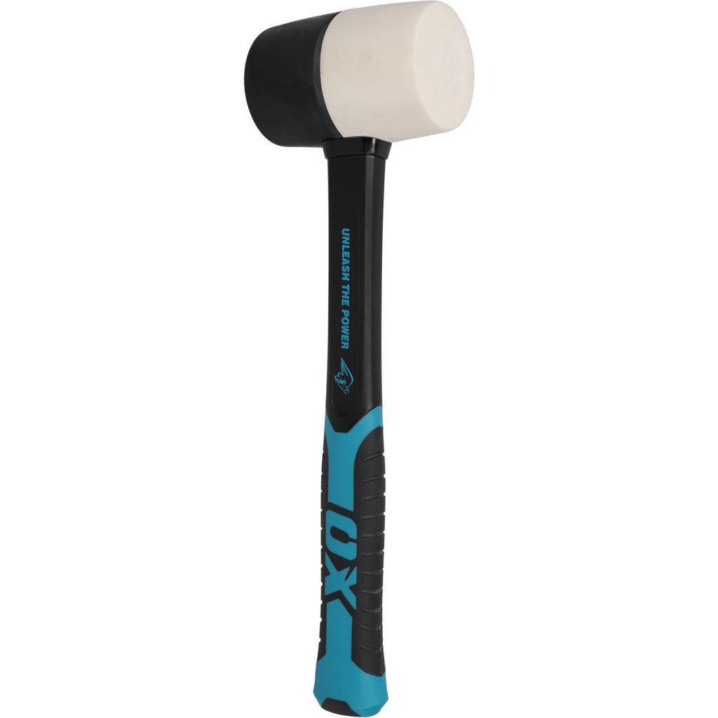 Ox Tools OX-T081916 Non-Marring Hammer: 16 oz, 2-1/2" Face Dia, Rubber Head