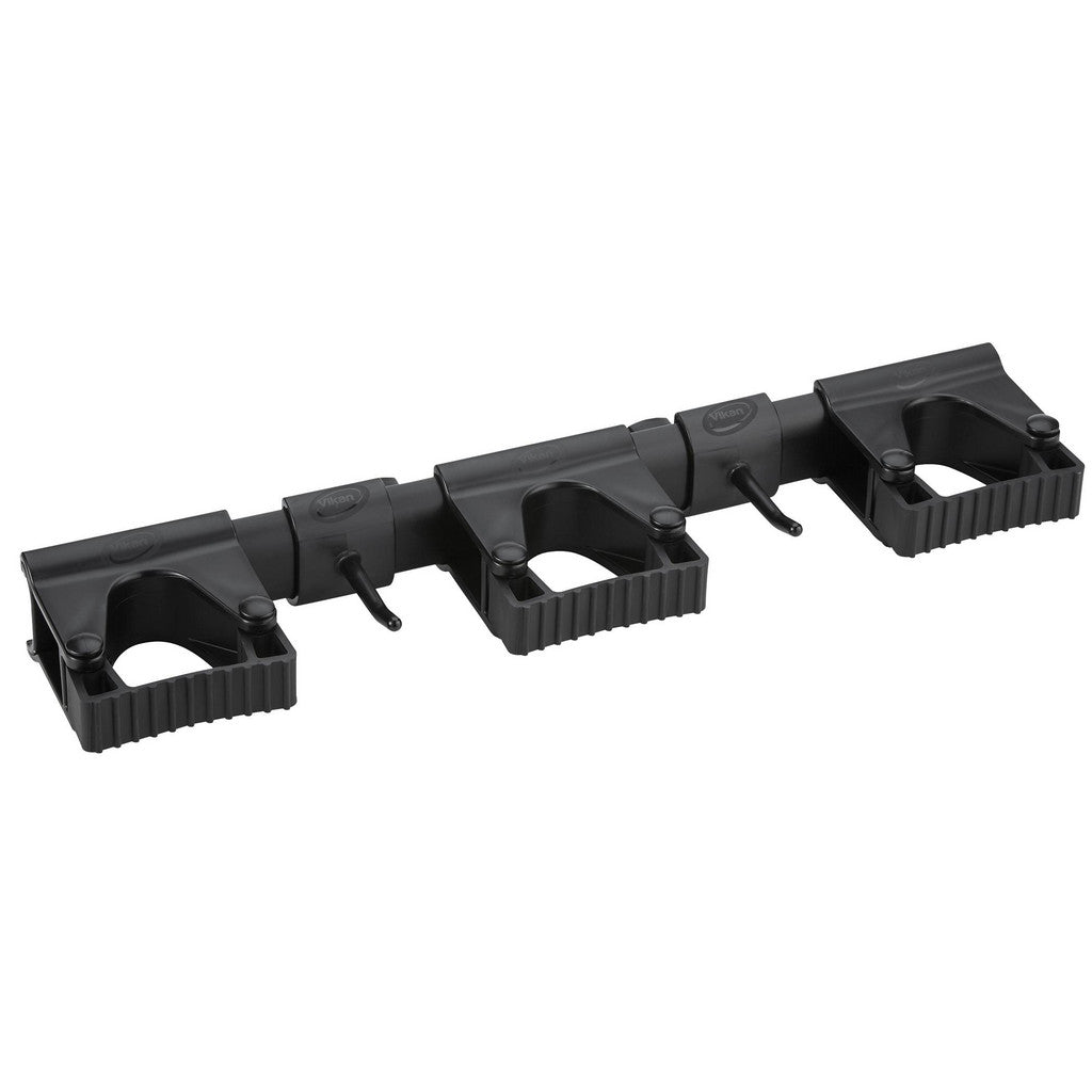 Vikan 10119 Hygienic Hi-Flex Wall Bracket System, 16.5", Black