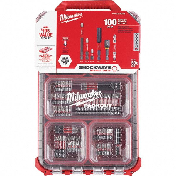 Milwaukee Tool 48-32-4082 100 Pc. SHOCKWAVE Impact Duty Driver Bit PACKOUT Set