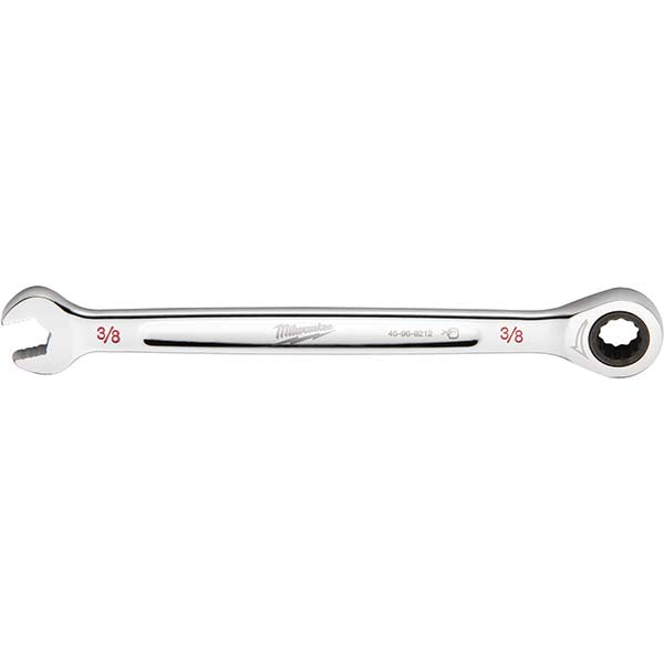 Milwaukee Tool 45-96-9212 3/8" SAE Ratcheting Combo Wrench, 2.5° of Arc Swing, 144 Ratcheting Positions