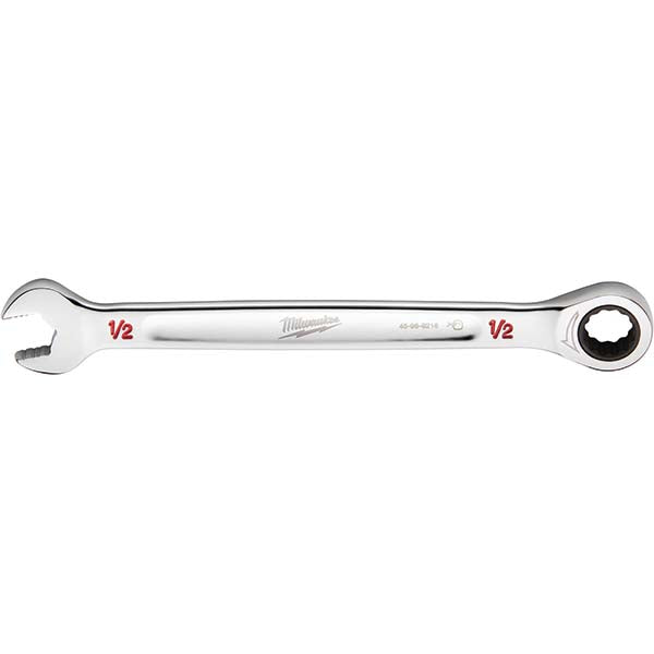 Milwaukee Tool 45-96-9216 1/2" SAE Ratcheting Combo Wrench, 2.5° of Arc Swing, 144 Ratcheting Positions