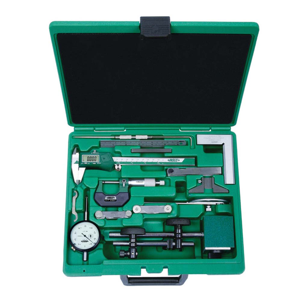 Insize USA LLC 5013-E Machinist Caliper & Micrometer Tool Kit: 13 pc, 0 to 150 mm Caliper, 0 to 25 mm Micrometer
