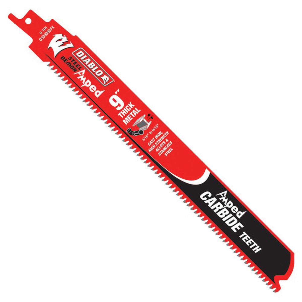 DIABLO DS0908CFA3 Reciprocating Saw Blade: Solid Carbide & Carbon Steel