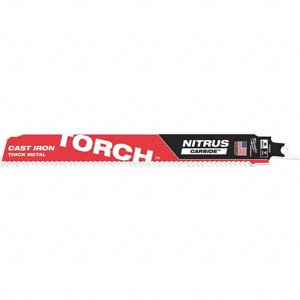 Milwaukee Tool 48-00-5562 9" 8 TPI TORCH with NITRUS Carbide SAWZALL Blade for Cast Iron, 5-Pack