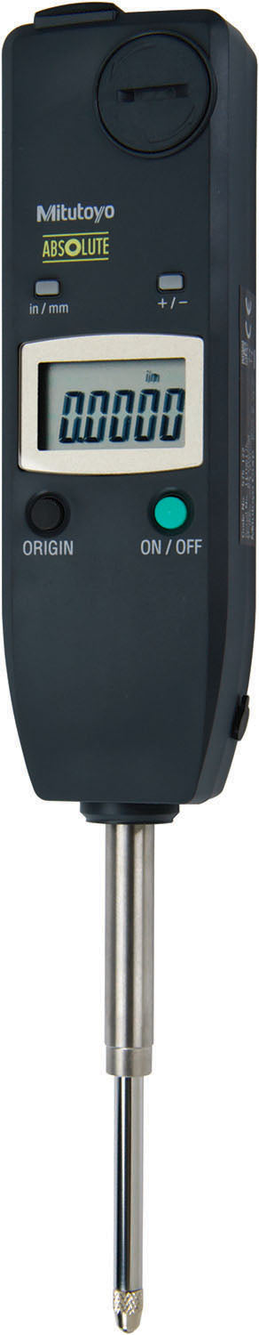 Mitutoyo 575-122 LCD Electronic Drop Indicator: 1" Max, 0.000800" Accuracy, Flat Back