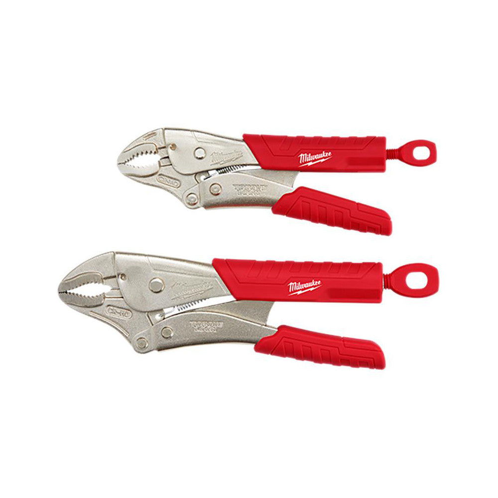 Milwaukee Tool 48-22-3402 2 Pc TORQUE LOCK Curved Jaw Locking Pliers Set: 7" & 10"
