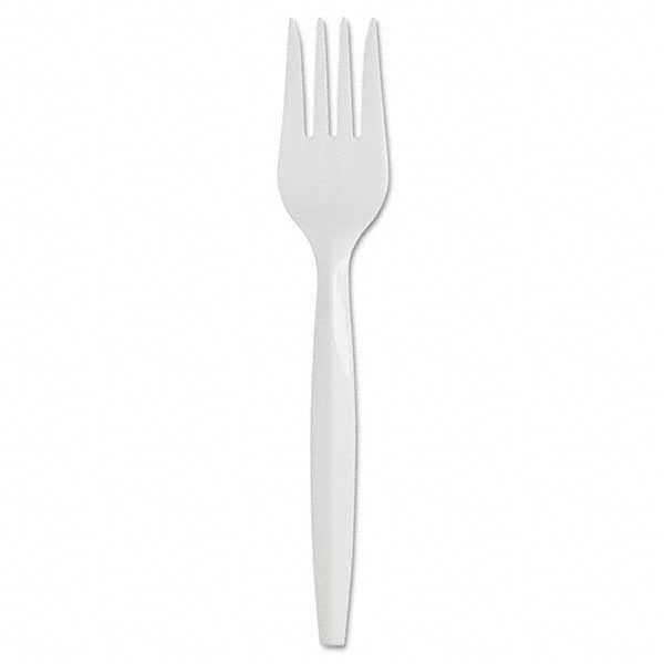 Dixie SSF21P SmartStock Plastic Cutlery Refill, 5.8in, Fork, White, 40/Pack, 24 Packs/Case