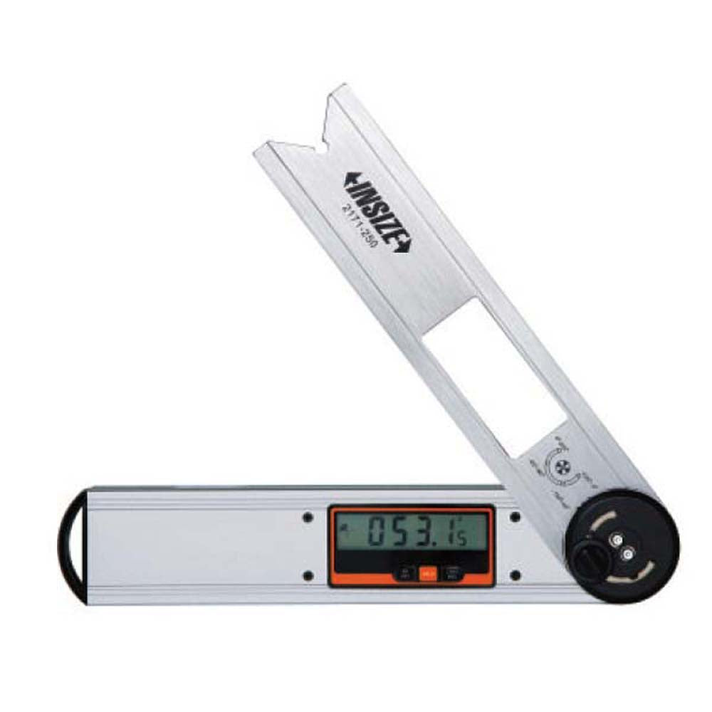 Insize USA LLC 2171-250 Digital & Dial Protractors; Style: Protractor; Measuring Range (Degrees): 360.00; Magnetic Base: No; Resolution (Degrees): 0.0500; Accuracy (Degrees): ±0.15; Data Output: No