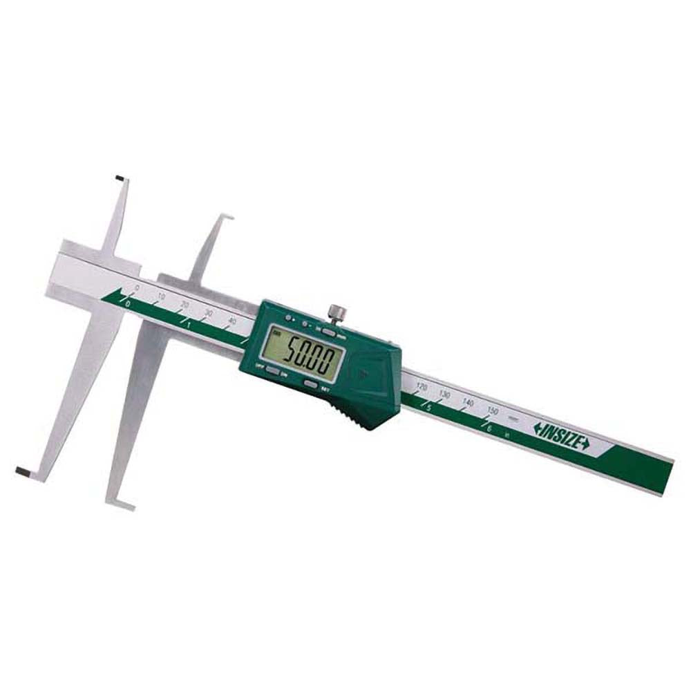 Insize USA LLC 1176-150 Electronic Caliper: 150.00 mm/6", ±0.0100 mm/±0.0005" Resolution, ±0.04 mm/±0.0016" Accuracy, Data Output, Stainless Steel Jaws