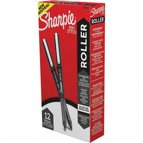 Sharpie 2093225 Roller Ball Pen: 0.5 mm Tip, Black Ink