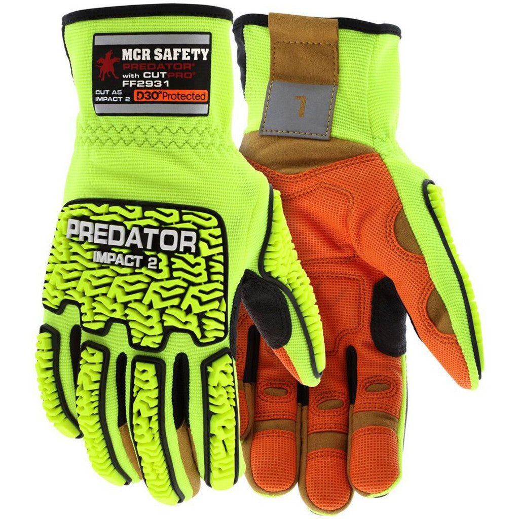 MCR Safety FF2931M Cut, Puncture & Abrasion-Resistant Gloves: MCR Safety FF2931, Cut A5, Puncture 5, Abrasion 4, Size Large