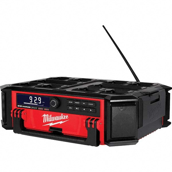 Milwaukee Tool 2950-20 M18 Jobsite Radio + Charger w/ PACKOUT Compatibility