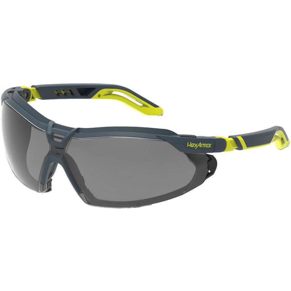 HexArmor 11-30002-02 Safety Glasses: Anti-Fog & Scratch-Resistant, Polycarbonate, Gray Lenses, Full-Framed
