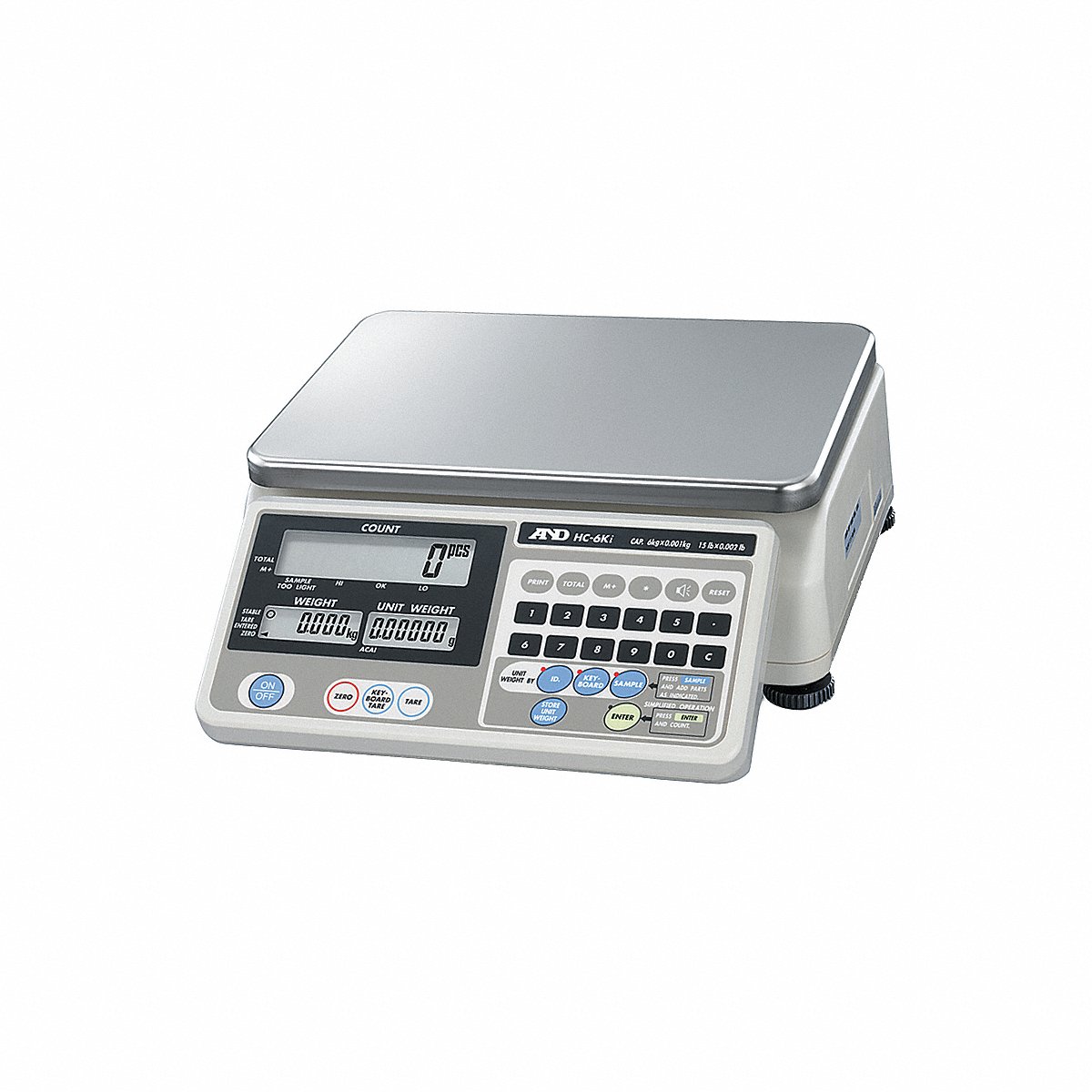 A&D Weighing Digital Counting Scale, 15 lb Capacity (HC-6KI)