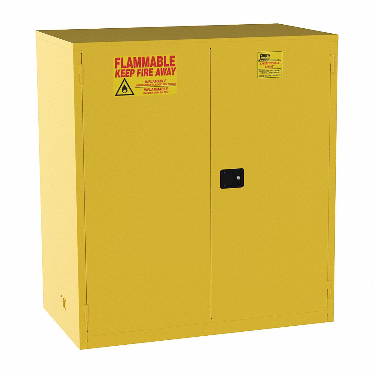 Jamco Flammable Safety Cabinet, 120 Gal., Yellow (BM120YP)