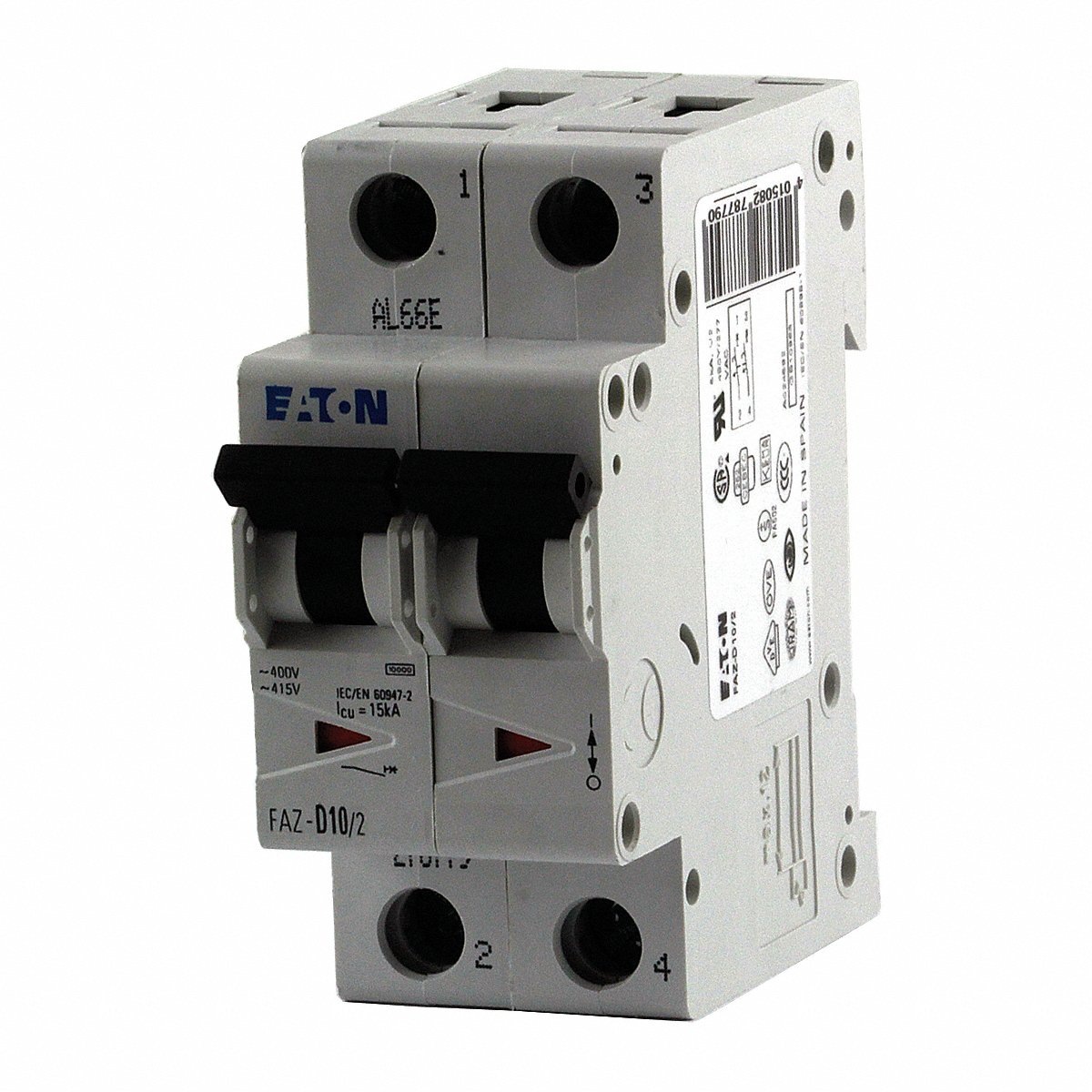 Eaton IEC Supp Protector 15 A 277/480 VAC 2 P (FAZ-B15/2)