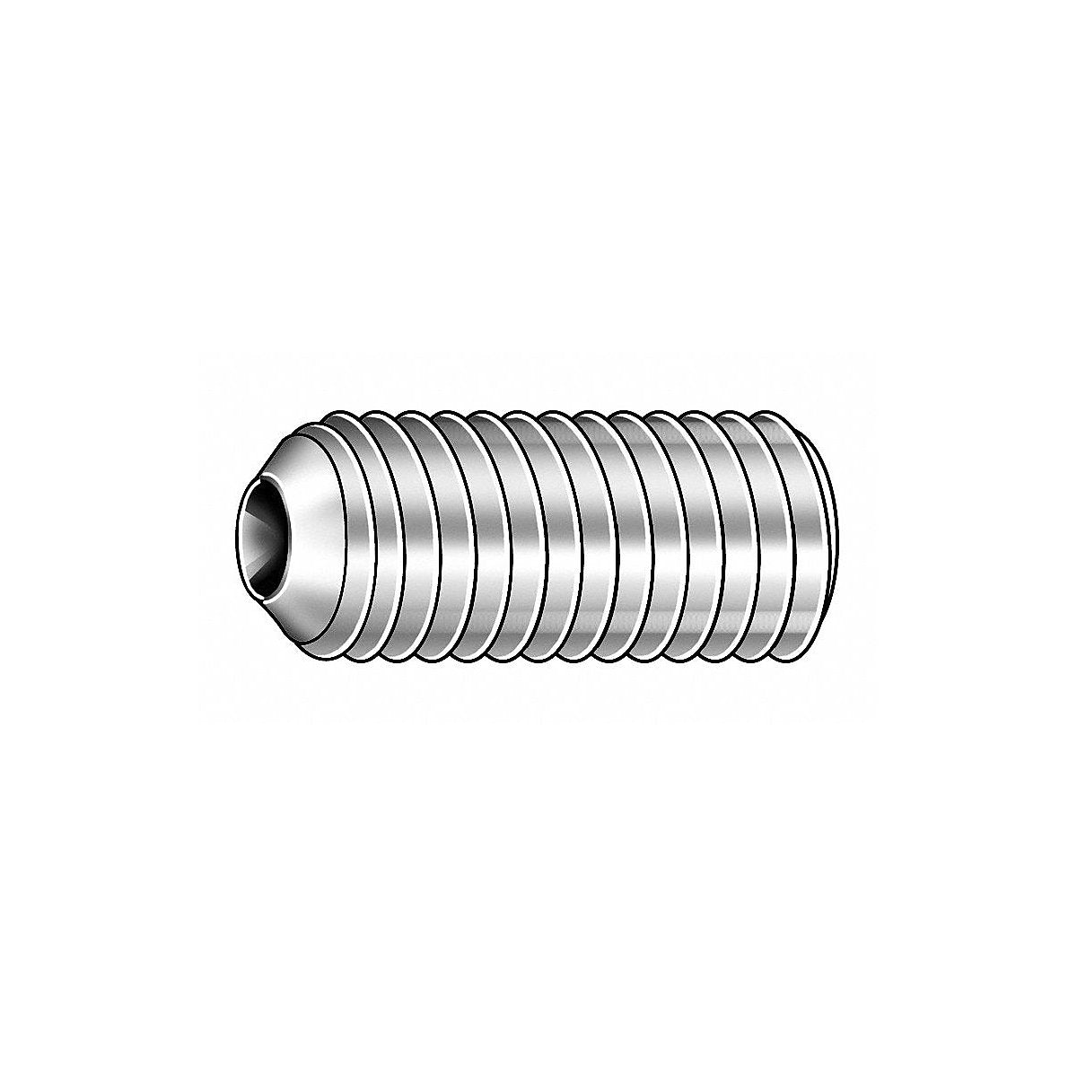 ScktStScrw CupPt 1/4 -20 3/8 L PK100 (SSCIA0250037USA-100BX)