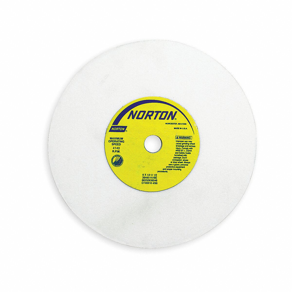 Norton Straight Grind Wheel 1.25 CN 80 Grit 7 Dia PK5 (66252941049)