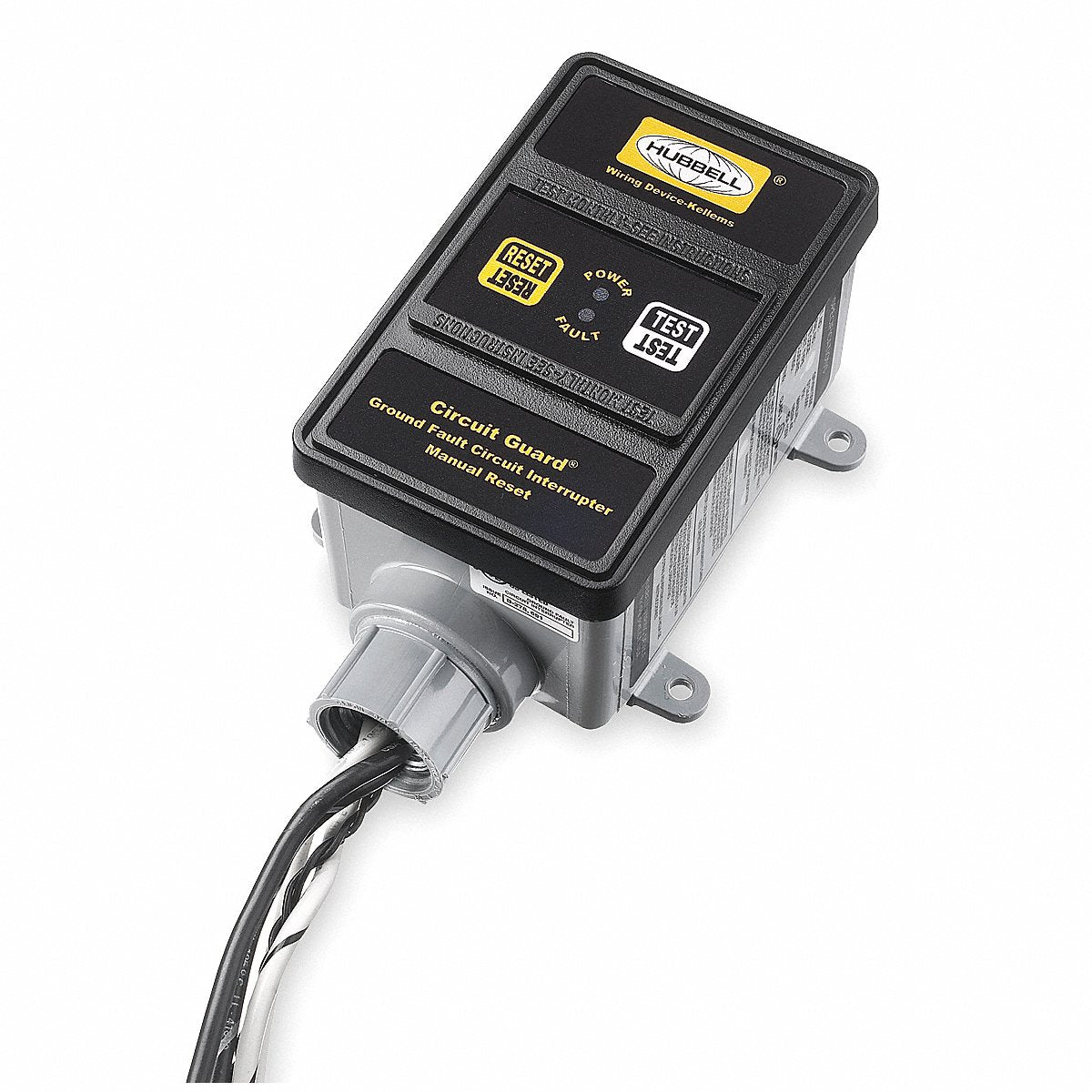 Hubbell Wiring Device-Kellems Hard-Wired GFCI, 30 A, 240 VAC, Black (GFHW530)