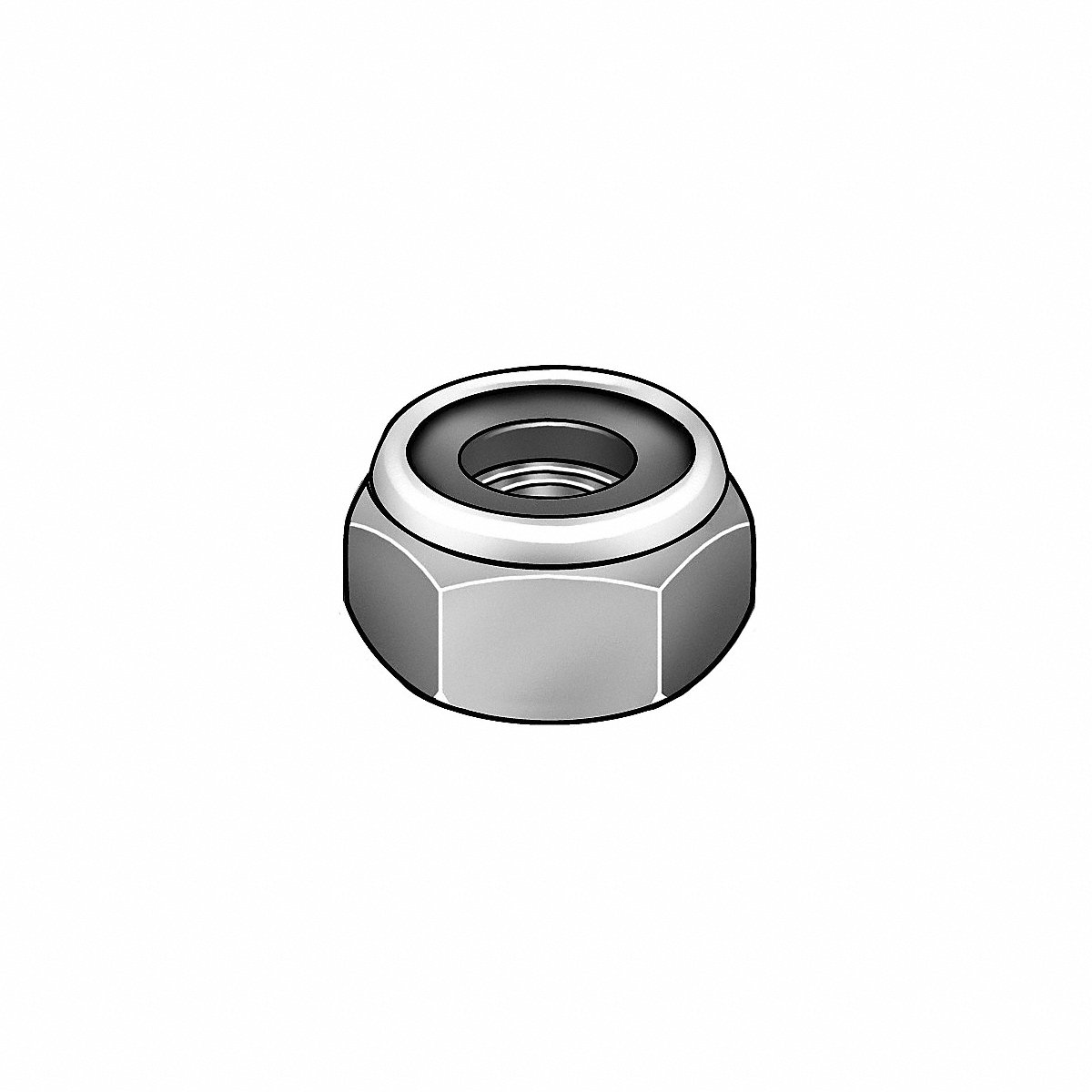 Lock Nut Chrm Stl 1/4 -28 7/16 x 5/16 in 5 PK (MPB3254)