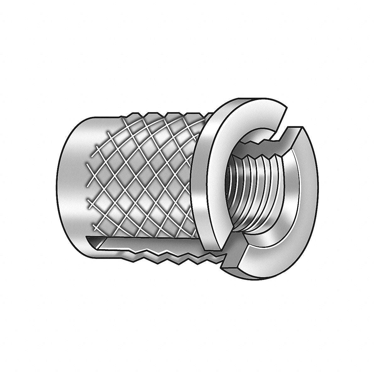 E-Z Lok Press Insert Brass 1/4 -20 Flanged PK25 (260-4-RS-PK25)