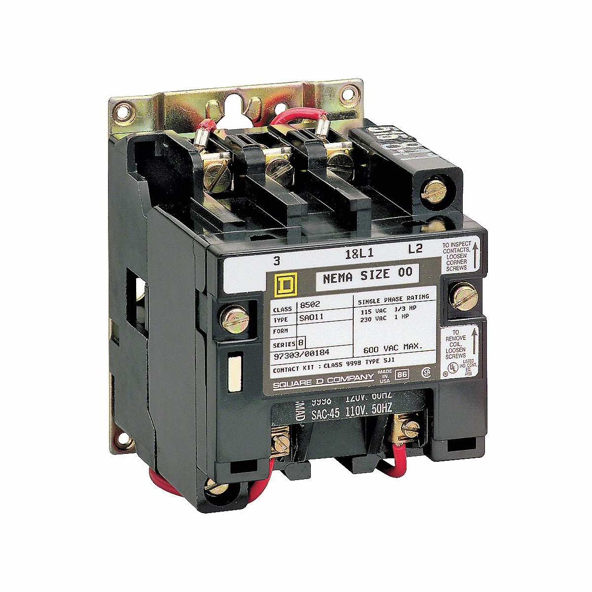 Square D NEMAMagContactor Non-Reversing 208 VAC (8502SEO2V08)