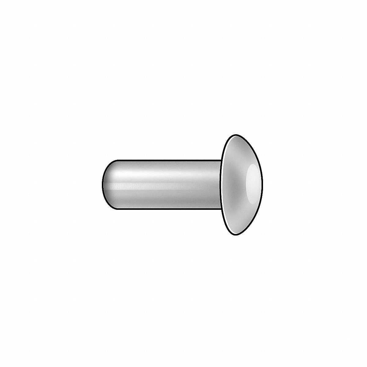 Semi-Tubular Rivet 3/32 x 3/32 In PK100 (TFC0603-100)