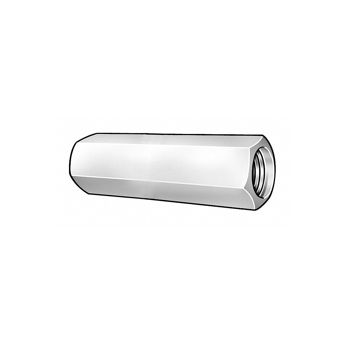 Saelens Corp Dba Coupling Nut Suppl CplgNt Stl Zn 3/8 -16 5/8 x 13/4 10 PK (1JA67)