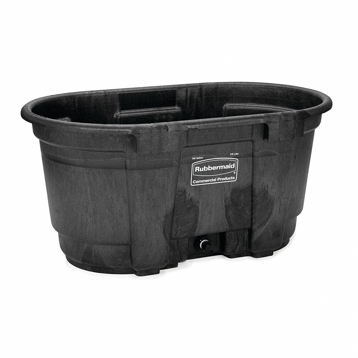 Rubbermaid Commercial Products Stock Tank, 41 1/2 In, 16 3/8 In, 1 1/2 In, 2 in (FG424288BLA)