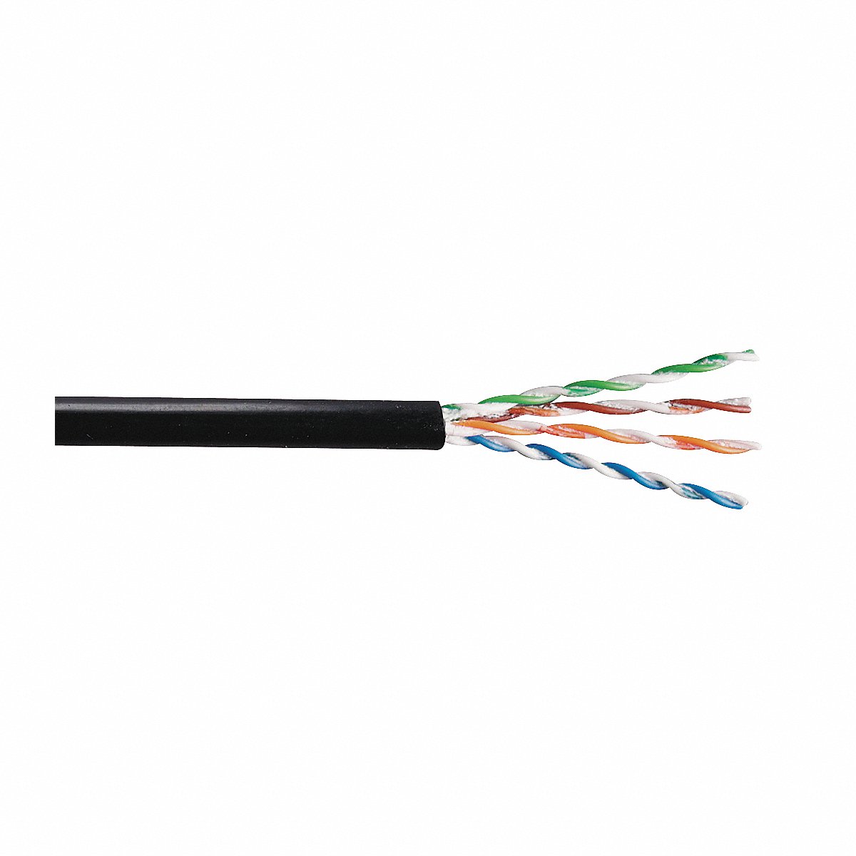 Genspeed Data Cable Cat 6 23 AWG 1000 ft Black (7131107)
