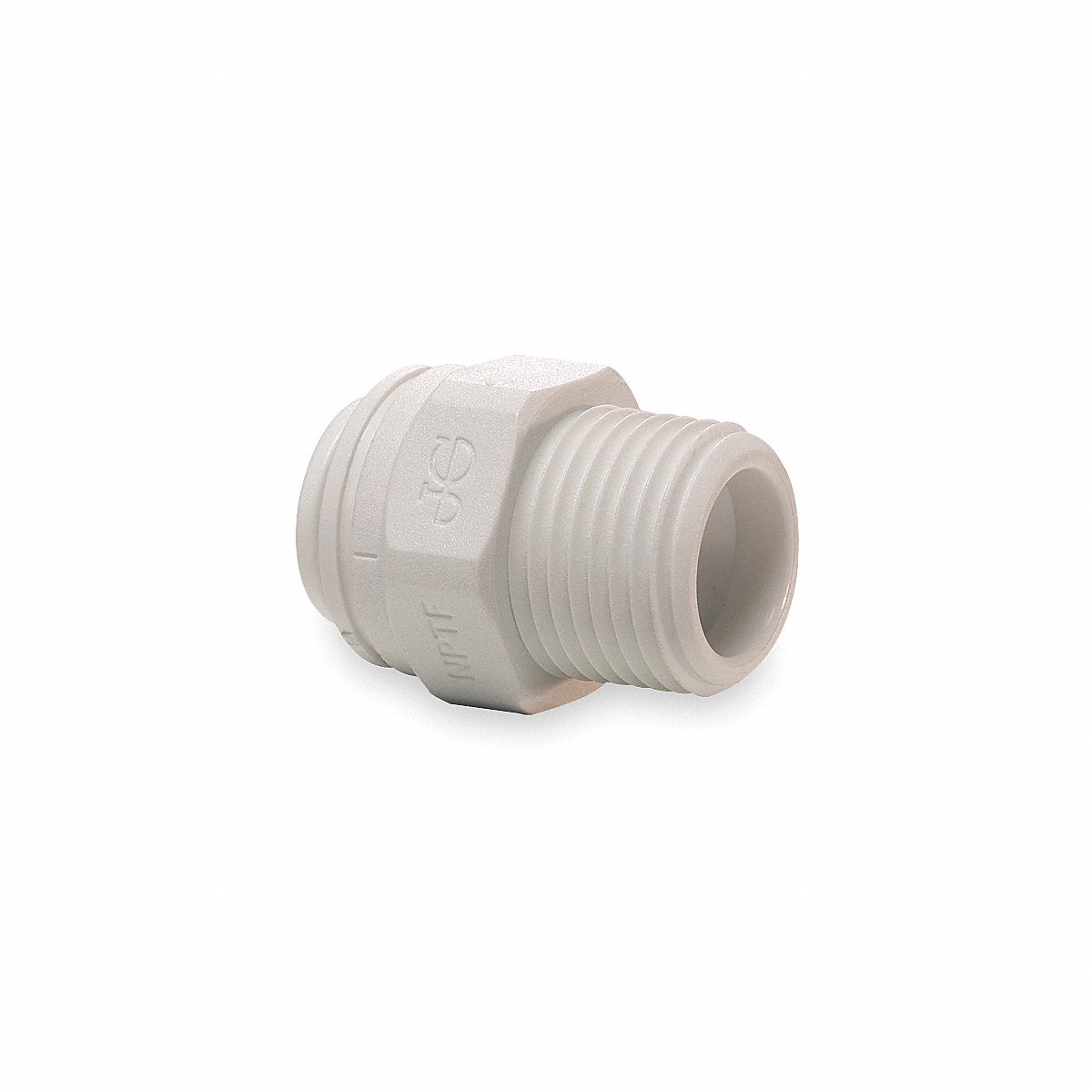 John Guest Tube Adapter, 1/4" OD, Polypropylene, Pack of 10 (PP010823W-PK10)