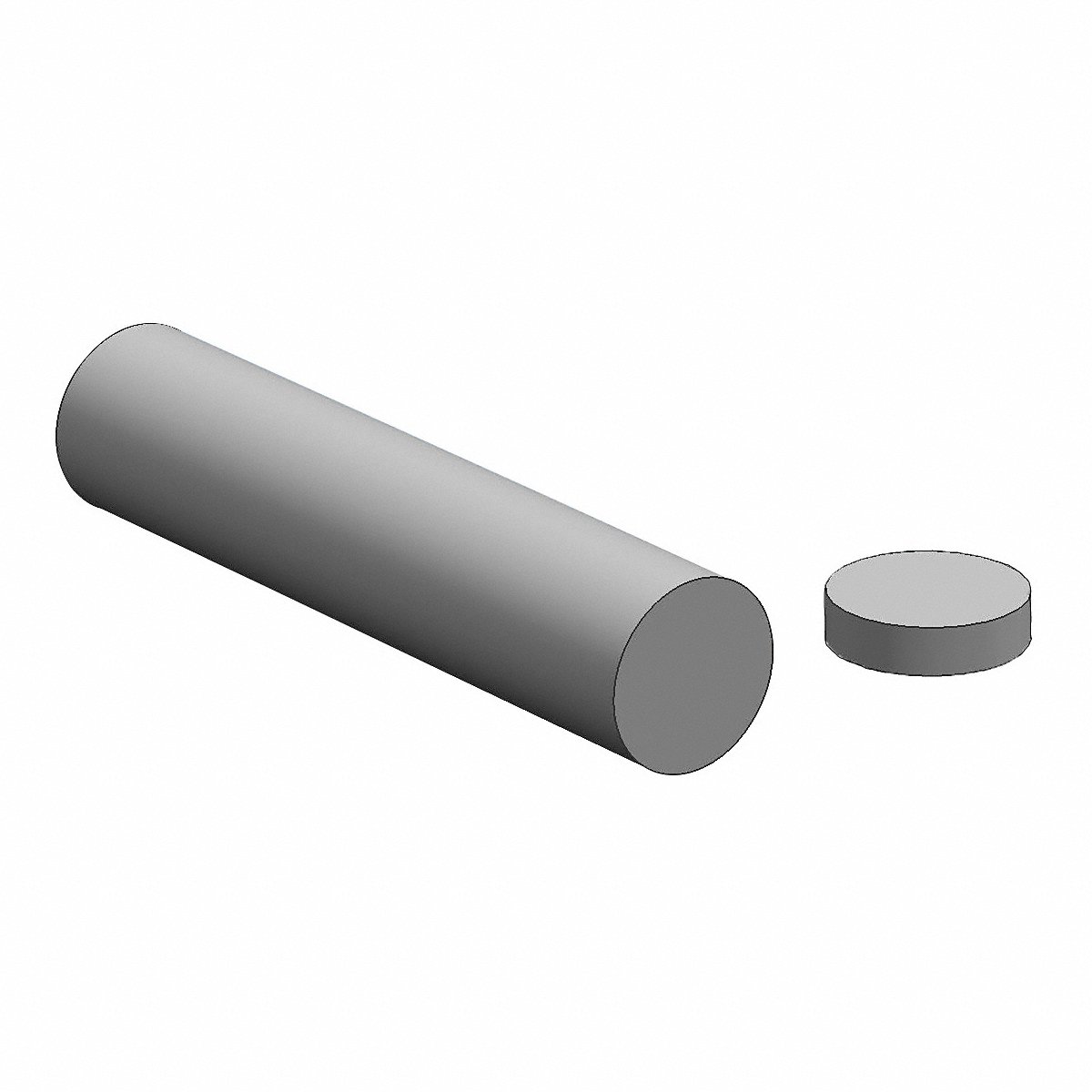 M 3257 Rod Stock Aluminum 12 in Overall L (61R2-12)