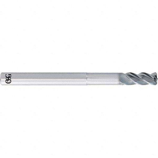 OSG 82201021 Corner Radius End Mill: 3/8" Dia, 1/2" LOC, 0.0150" Corner Radius, 4 Flute, Solid Carbide