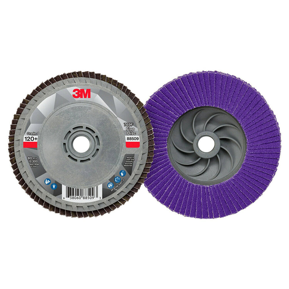 3M 7100243875 Flap Disc: 4-1/2" Dia, Ceramic Alumina, Type 27