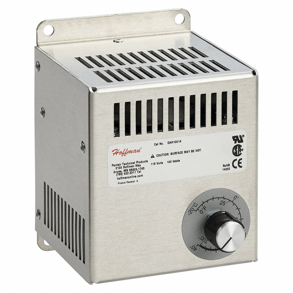 Hoffman Fan Forced Enclosure Heater 100 W 120 V (DAH1001A)