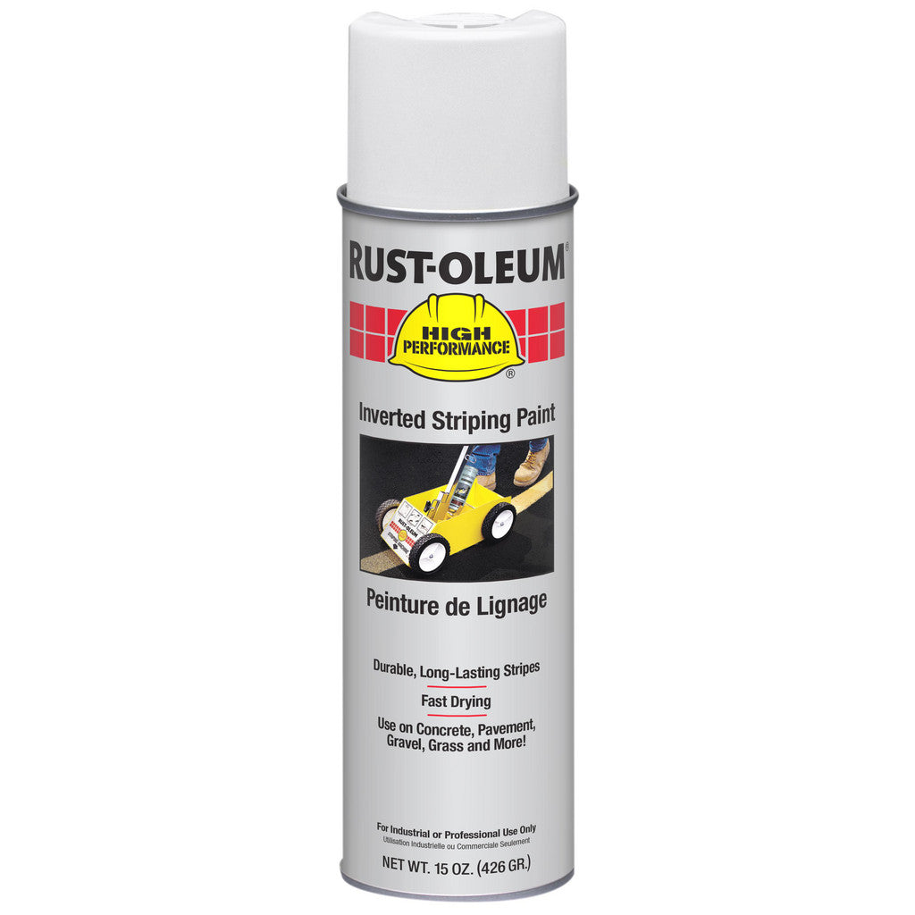 Rust-Oleum 2391838V 2300 System Inverted Striping Spray Paint, White, Flat, 15 oz