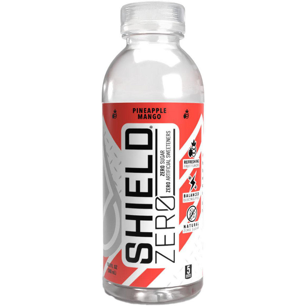 Shield Zero Sports Drink: 16.9 oz Bottle, Pineapple Mango, Ready-to-Drink, Yields 16.90 oz - Z2-02-16.9-12-PM