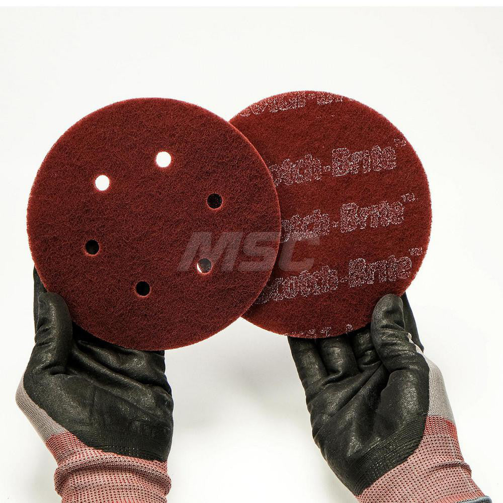 3M 7010329335 Hook & Loop Disc: 6" Dia, Non-Woven, Silicon Carbide
