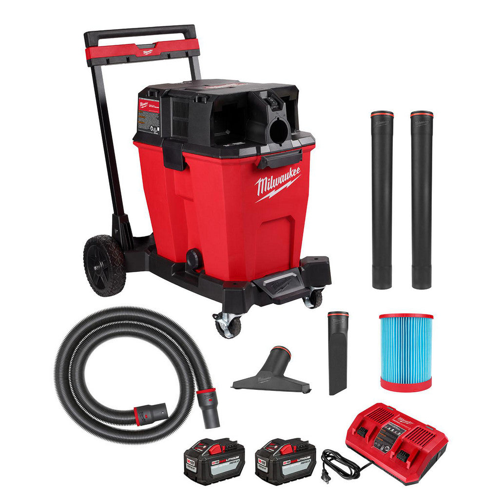 Milwaukee Tool 0930-22HD M18 FUEL NEXUS 12 Gallon Dual Battery Wet/Dry Vacuum Kit