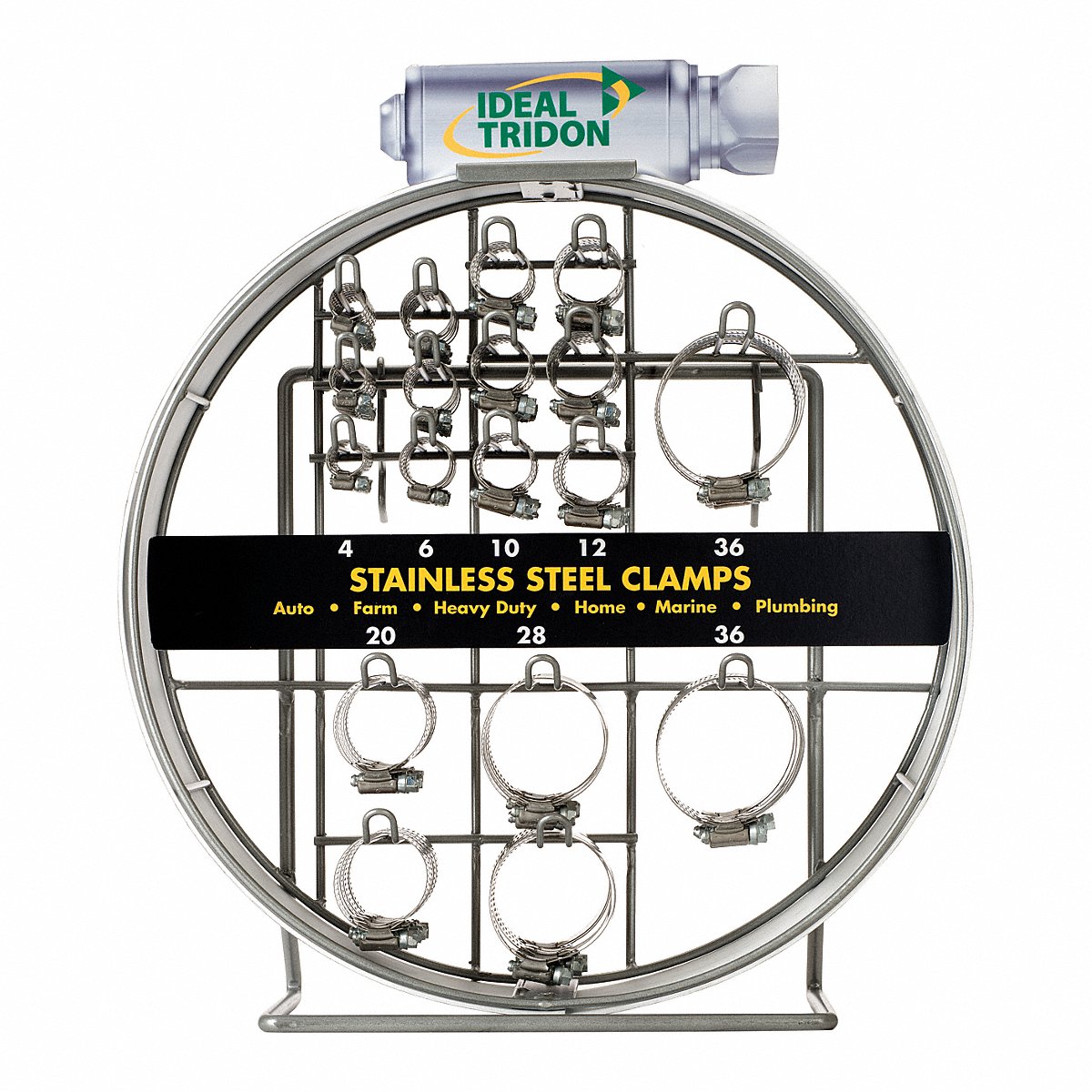 Ideal Clamp, Products Inc 250 Hose Clamp, Assort 201 Stainless Steel Industrial (99903-1680-070)
