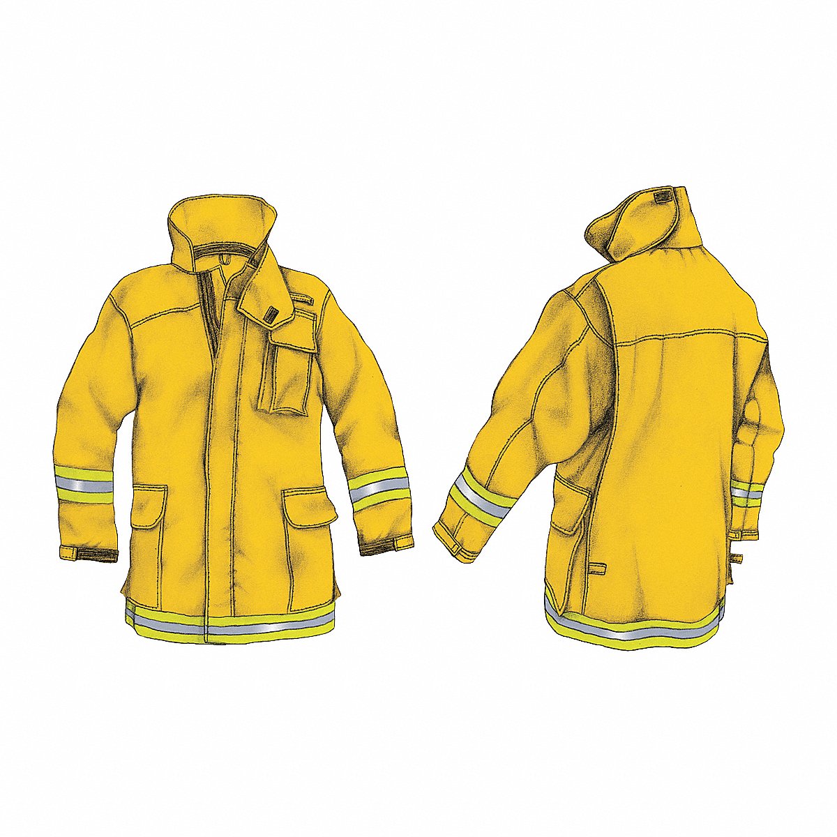 Veridian Wildland Coat, Nomex, Yellow, L (CWLD-D29-000-41-YYY - L)