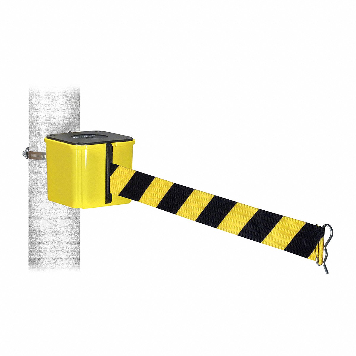 Retracta-Belt Warehouse Barrier, 20Ft Black/Yellow Belt, 20ft (WH412YW20-BYD-HC)