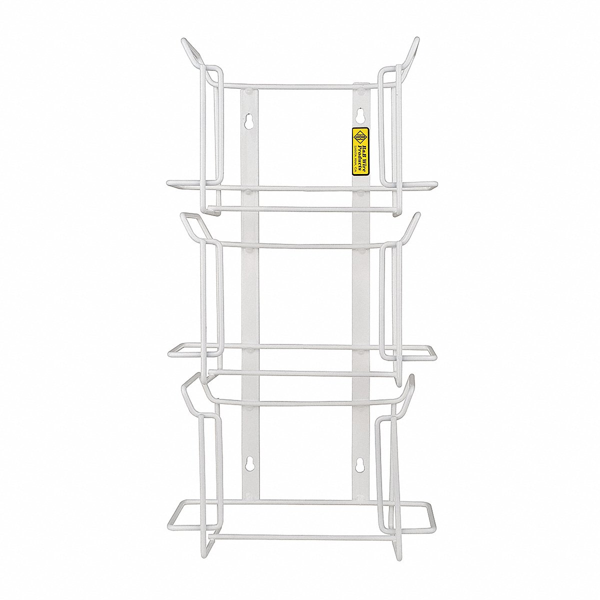 R&B Wire Products Inc. Vertical Glove Disp, Stl, 3 Boxes, White (553)