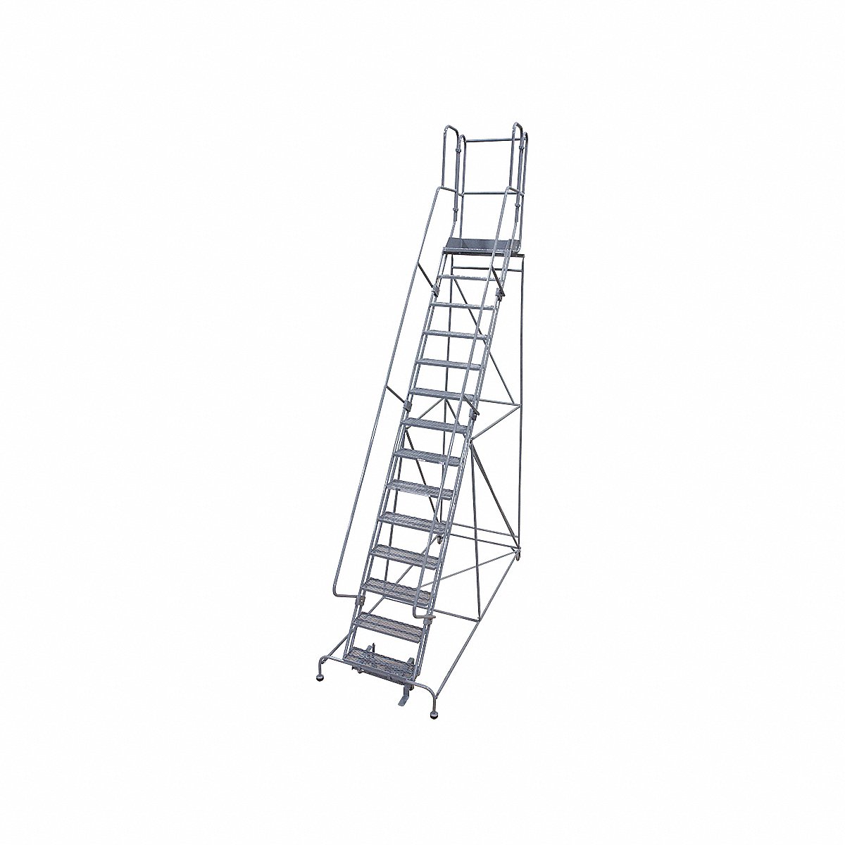 Cotterman Rolling Ladder Steel 162 In. H. Gray (1X12R2632A3E30B4W4C1P4)