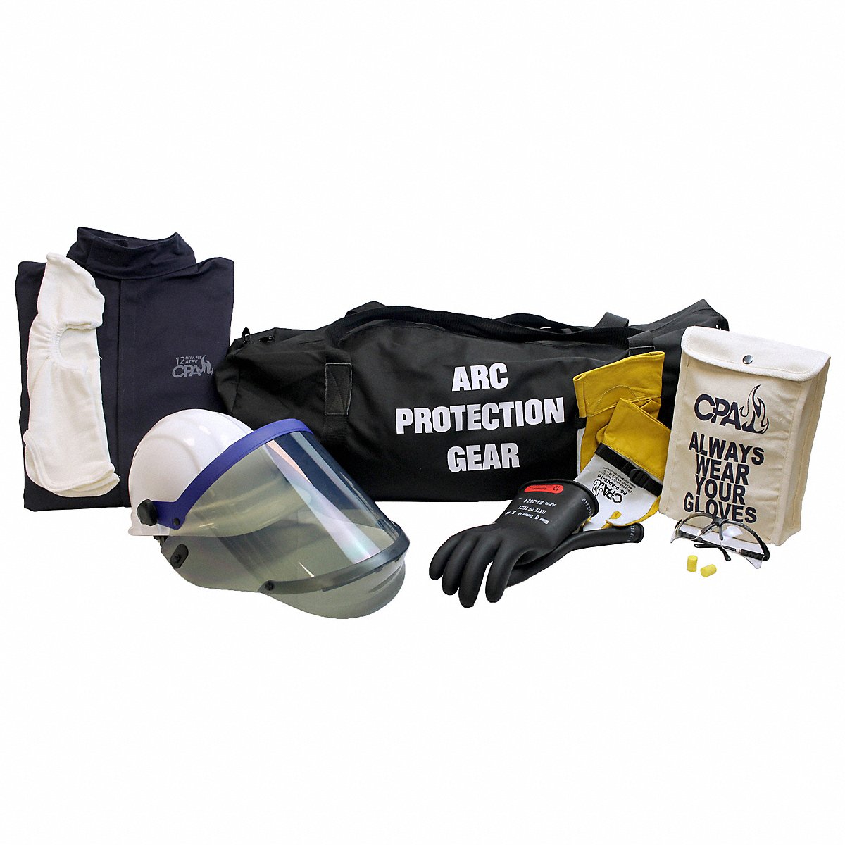 Chicago Protective Apparel Arc Flash Coverall Kit, Navy, M (AG-12-CV-M)