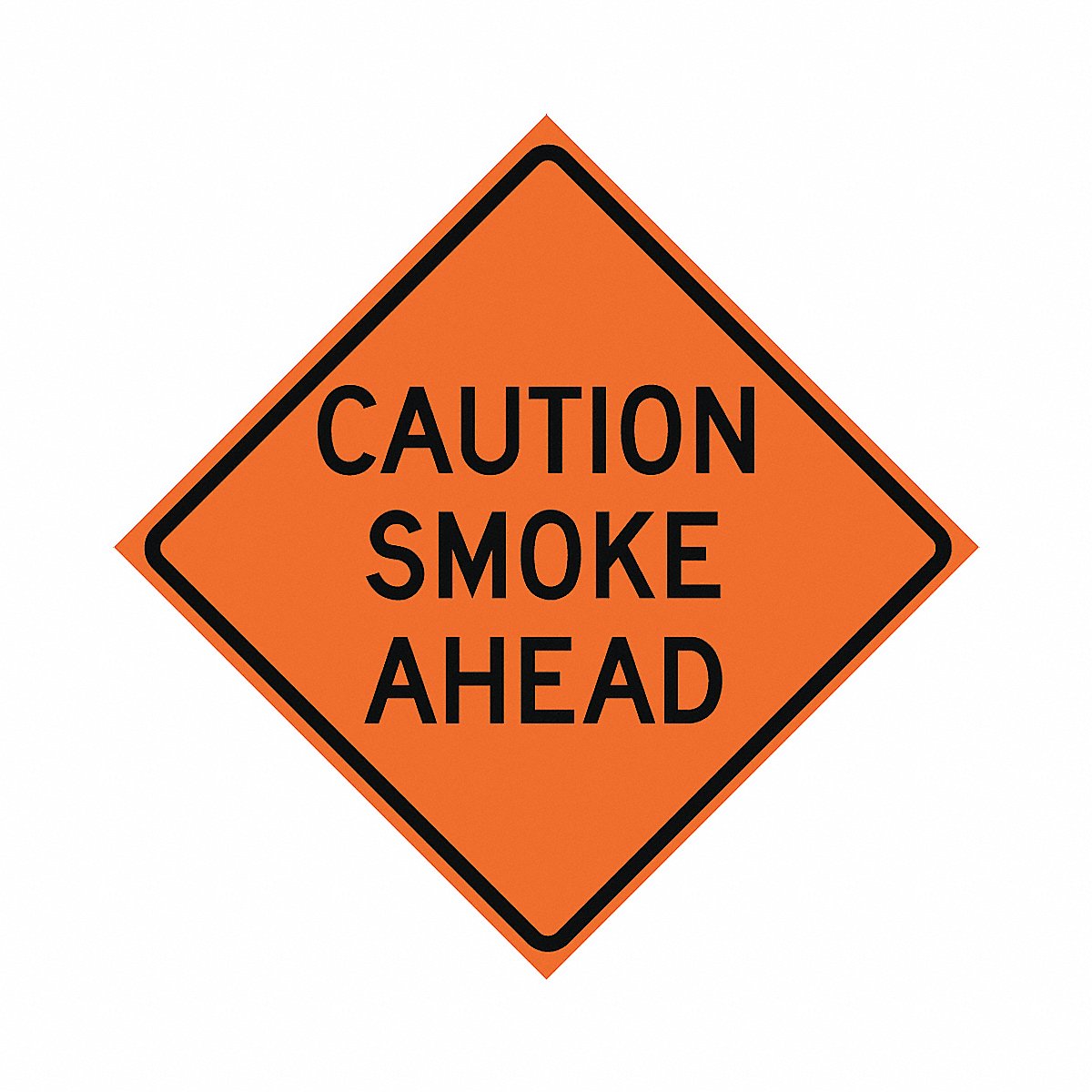 Eastern Metal Signs And Safety Caution Smoke Ahead Traffic Sign 36 x 36 (669-C/36-MO-CSA)