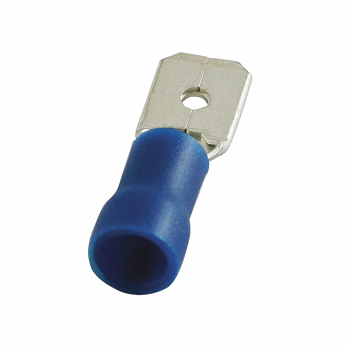 Grainger Male 16 to 14 AWG 0.25 in PVC Blue PK100 (24C896)